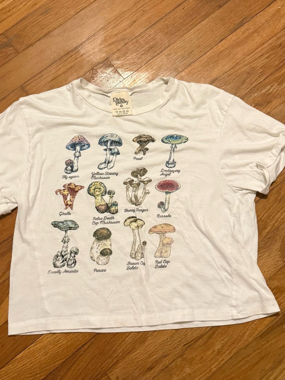 Mushroom Graphic Cropped Tee